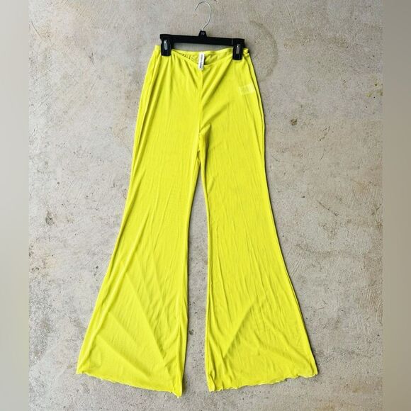 Dippin’ Daisy’s Neon Yellow Mesh Cover-Up Pants - Picture 2 of 5